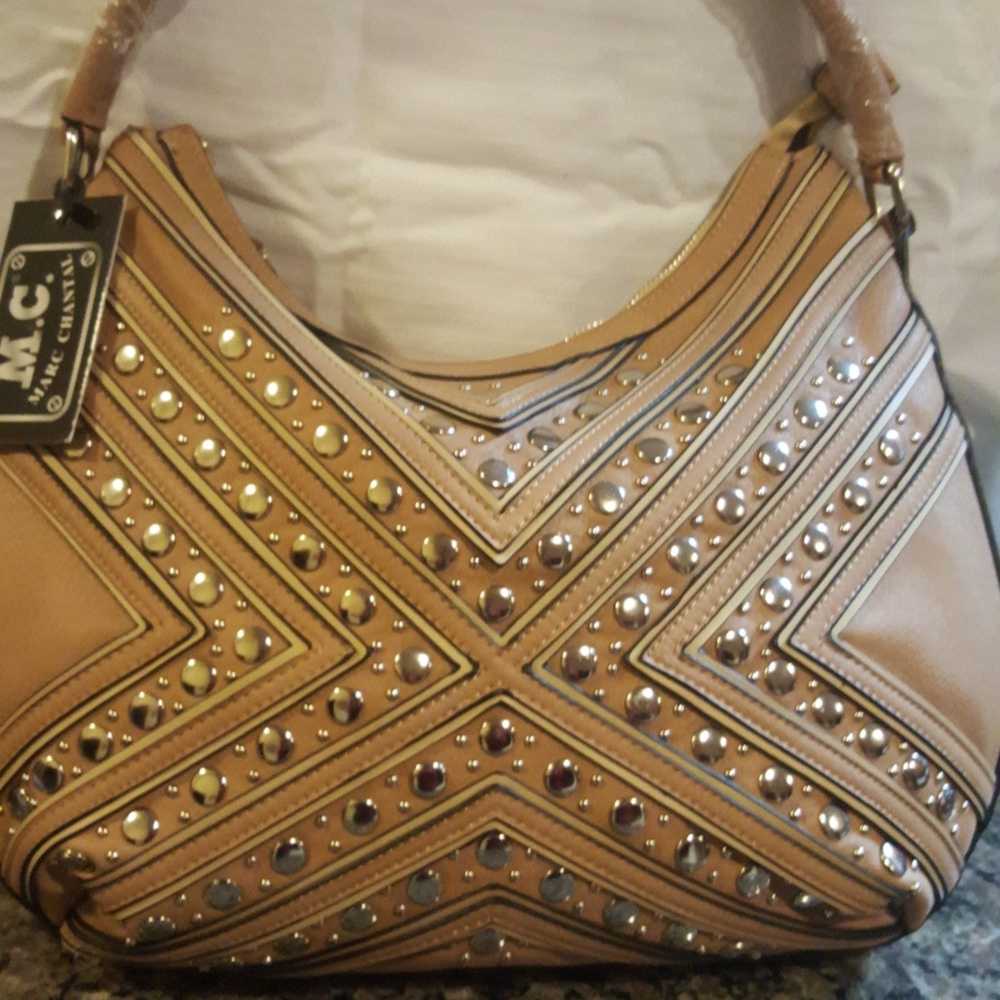 Marc Chantal tan hobo shoulder purse new w tag
